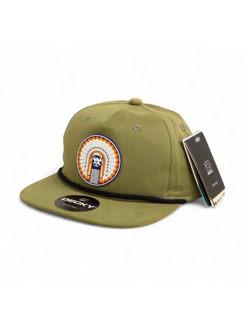 Illinois Fighting Illini Chief Illiniwek 3D Classic Rope Hat- Loden/ Black
